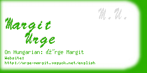 margit urge business card